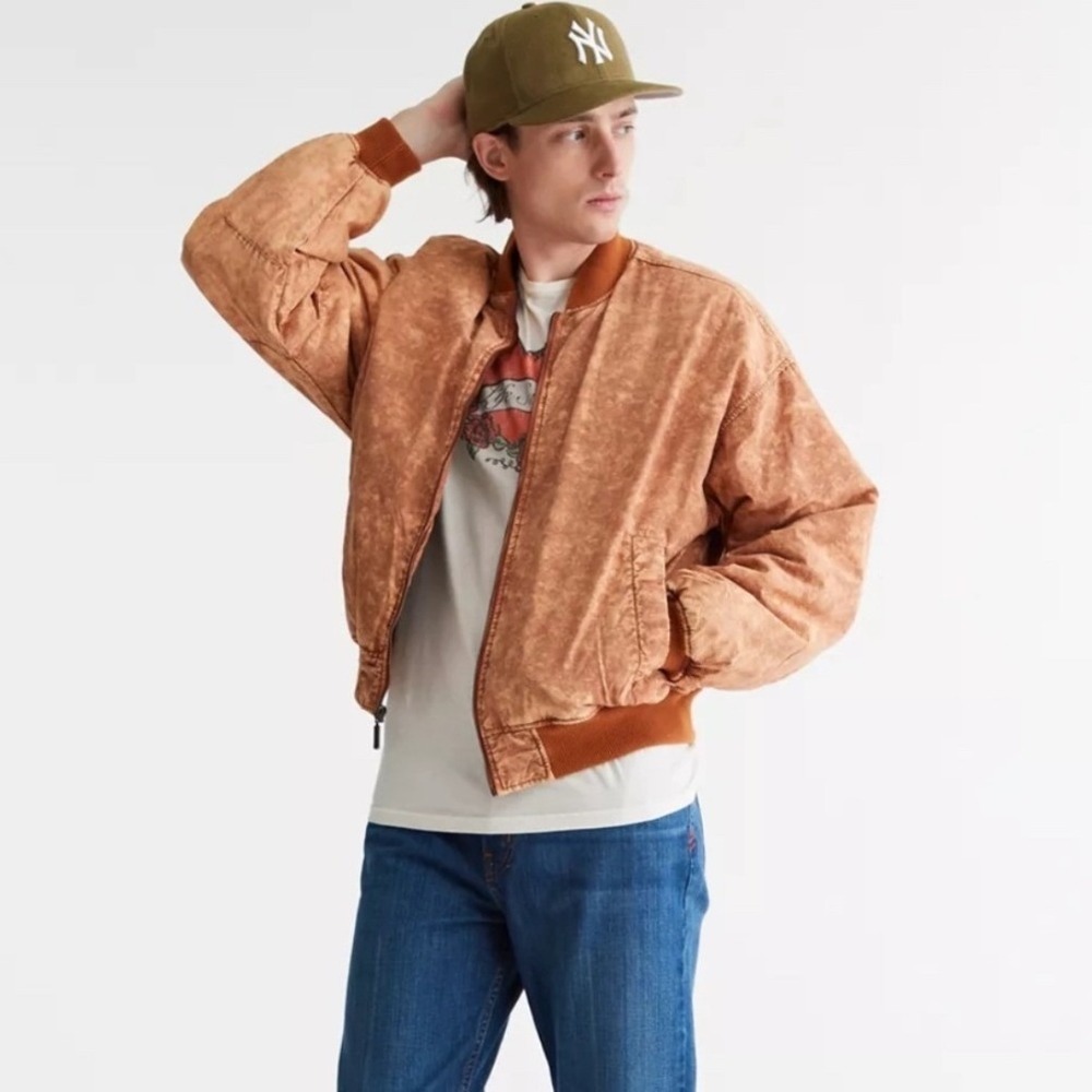 Urban Outfitters BDG Slouchy Bomber Men's XS Tan Casual Streetwear Jacket